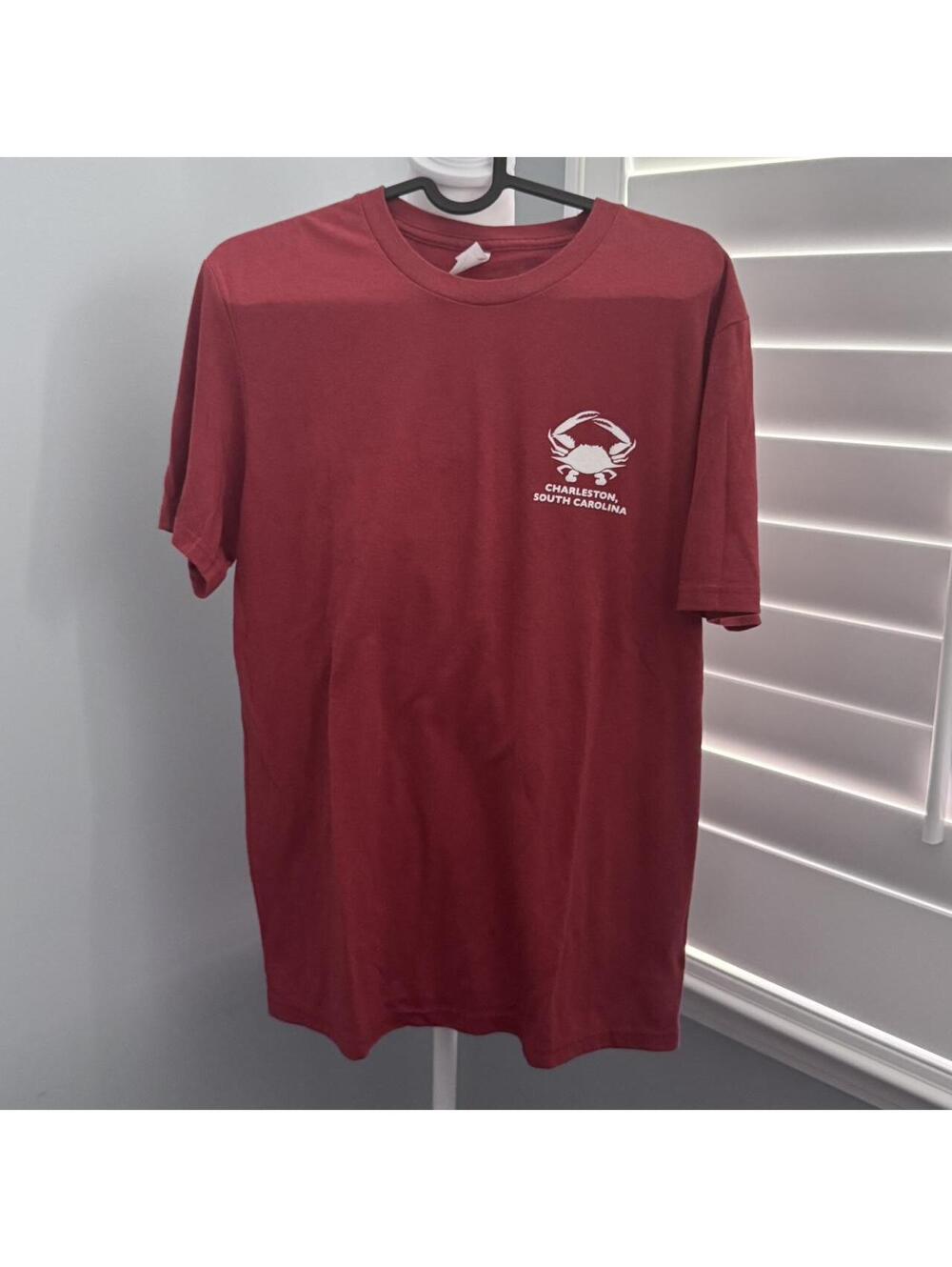 New Unisex Crabbing With Tia Charleston Red Tee